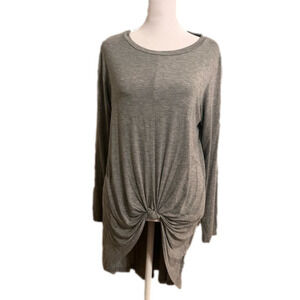 Jolie Heather Gray Long Sleeve Tee